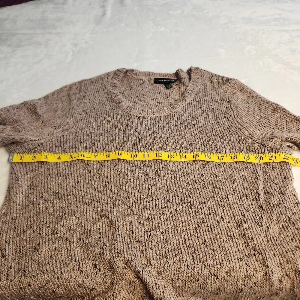 3/$25 Lane Bryant Chunky Knit Mixed Media Sweater Sz 18/20